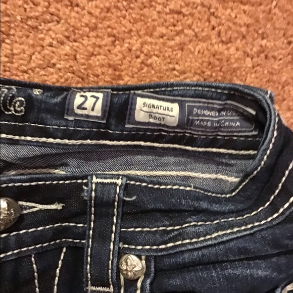 Miss Me jeans sz 27.. 34 inseam boot cut - Picture 4 of 7